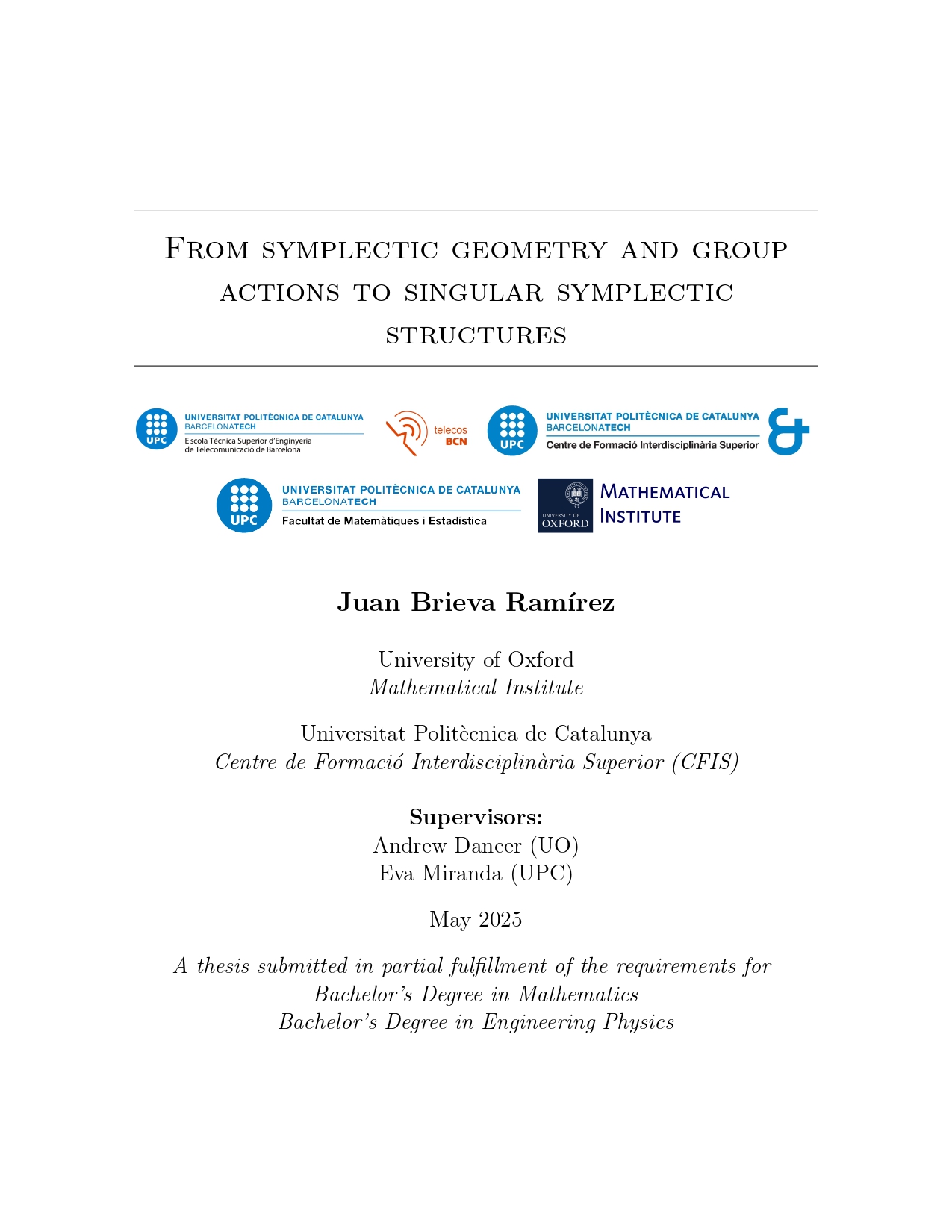 My thesis cover